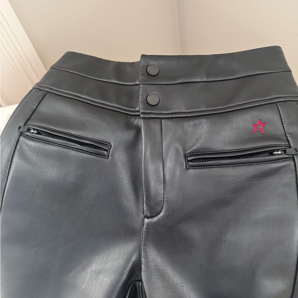 Perfect Moment Black Flare Leather Ski Pants - Picture 4 of 5